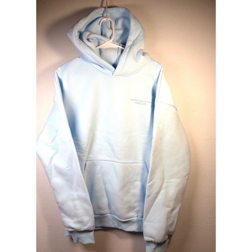 Comfrt Hoodie Women Large Light Blue Excellent Pastel Edit Pullover